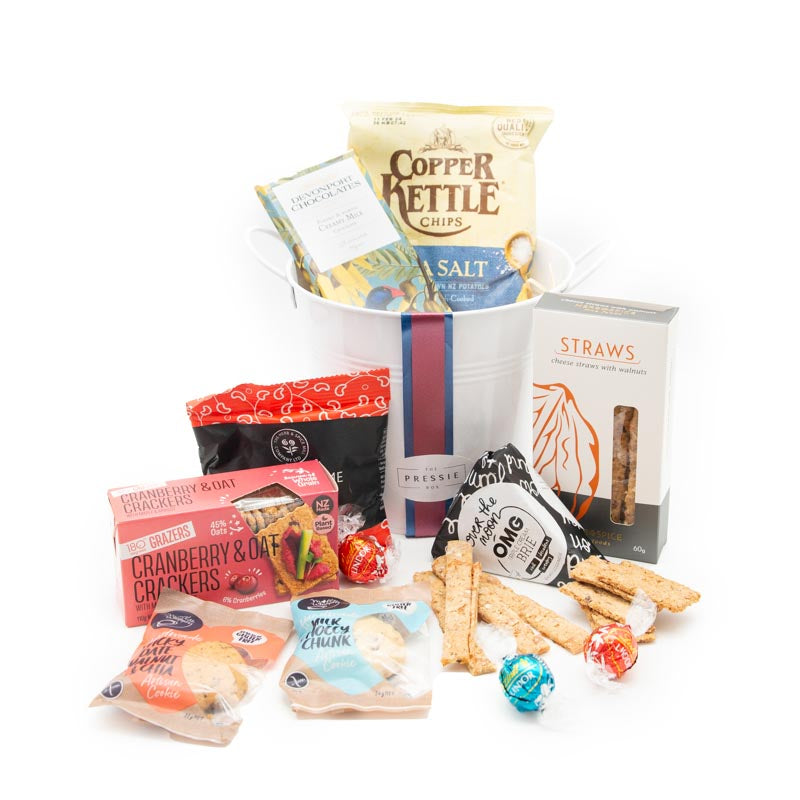 Sweet & Savoury Gift Tin | Food Gift Hampers + Baskets NZ – The Pressie Box