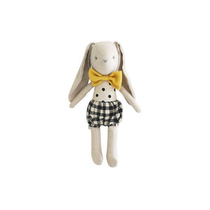 Alimrose Baby Boy Bunny | Black Check | 26cm